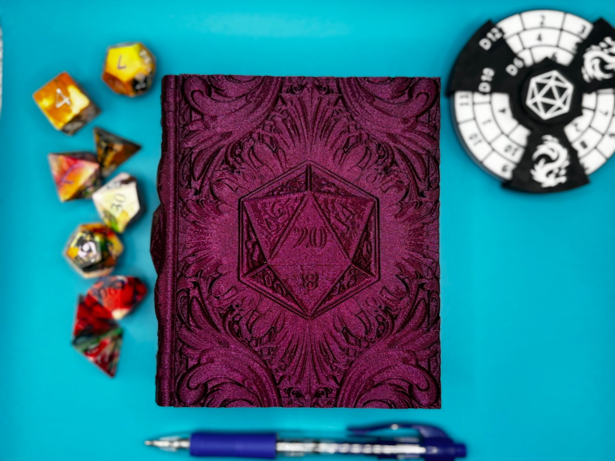 Tome Storage Book + Dice Tower Pages Insert